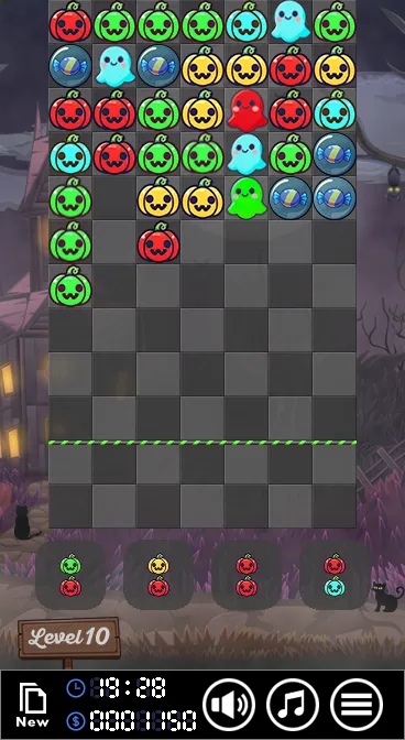'Halloween Match' gameplay screen