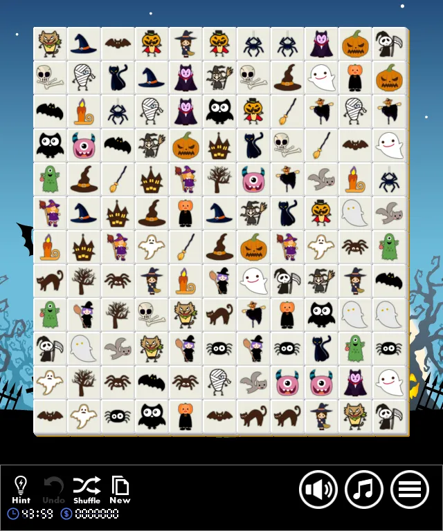 tela de jogo de 'Halloween Connect'