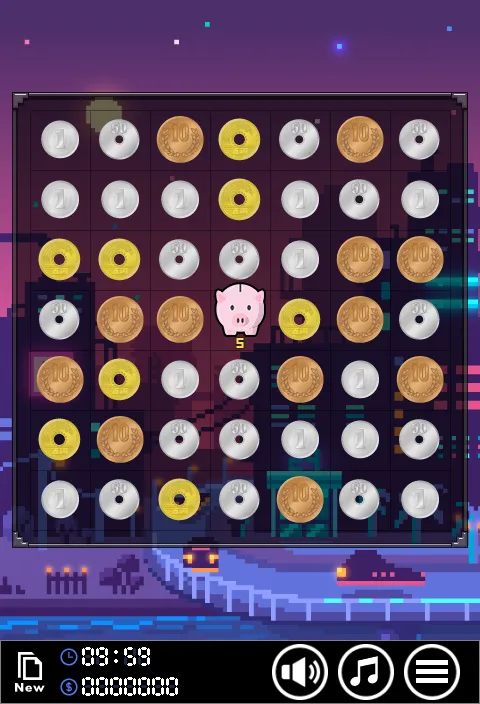 pantalla de juego de 'Super Coin Puzzle'