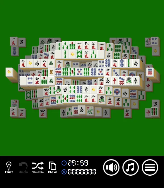tela de jogo de 'Mahjong Solitaire11'