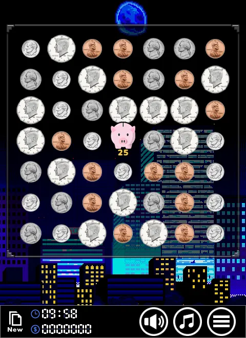 tela de jogo de 'Super US Coin Puzzle'