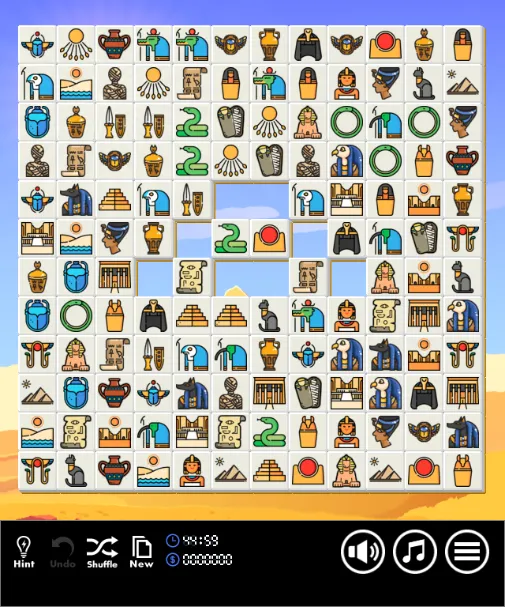layar permainan 'Pyramid Connect'